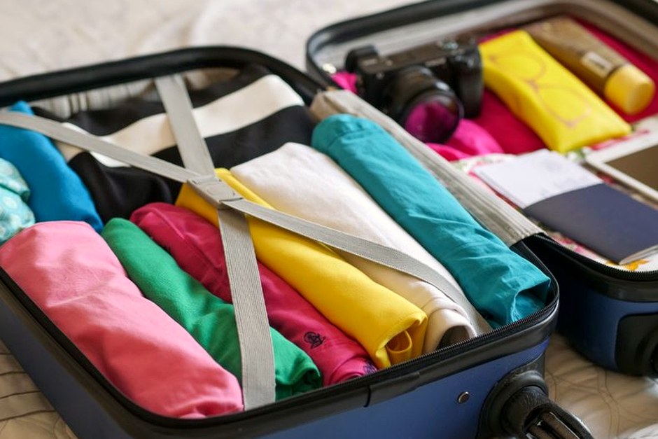 A neatly packed travel bag, representing practical preparation and useful details.